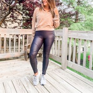 Faux leather Moto leggings